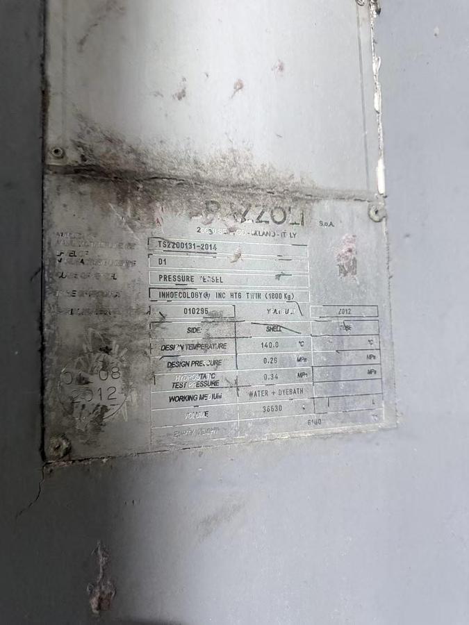 Used Brazzoli dyeing machine for fabric