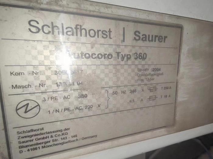 Used 2004 Schlafhorst 360 Rotor spinning