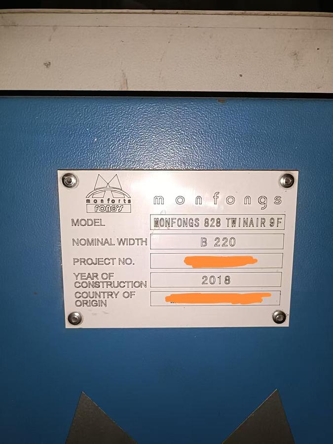 Used Monfongs stenter for fabric