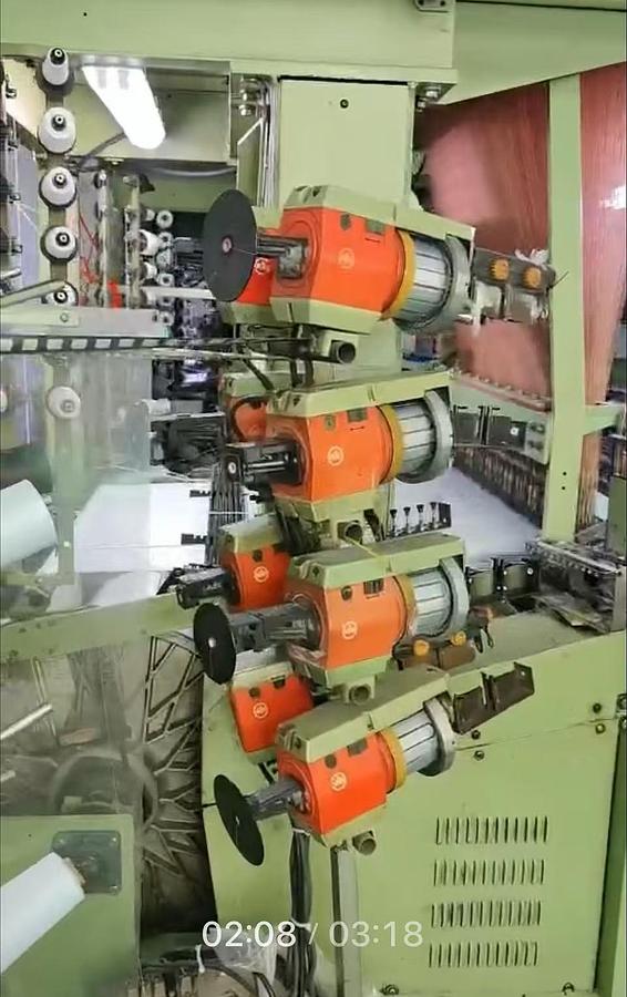 Used 30 sets Muller label loom for fabric