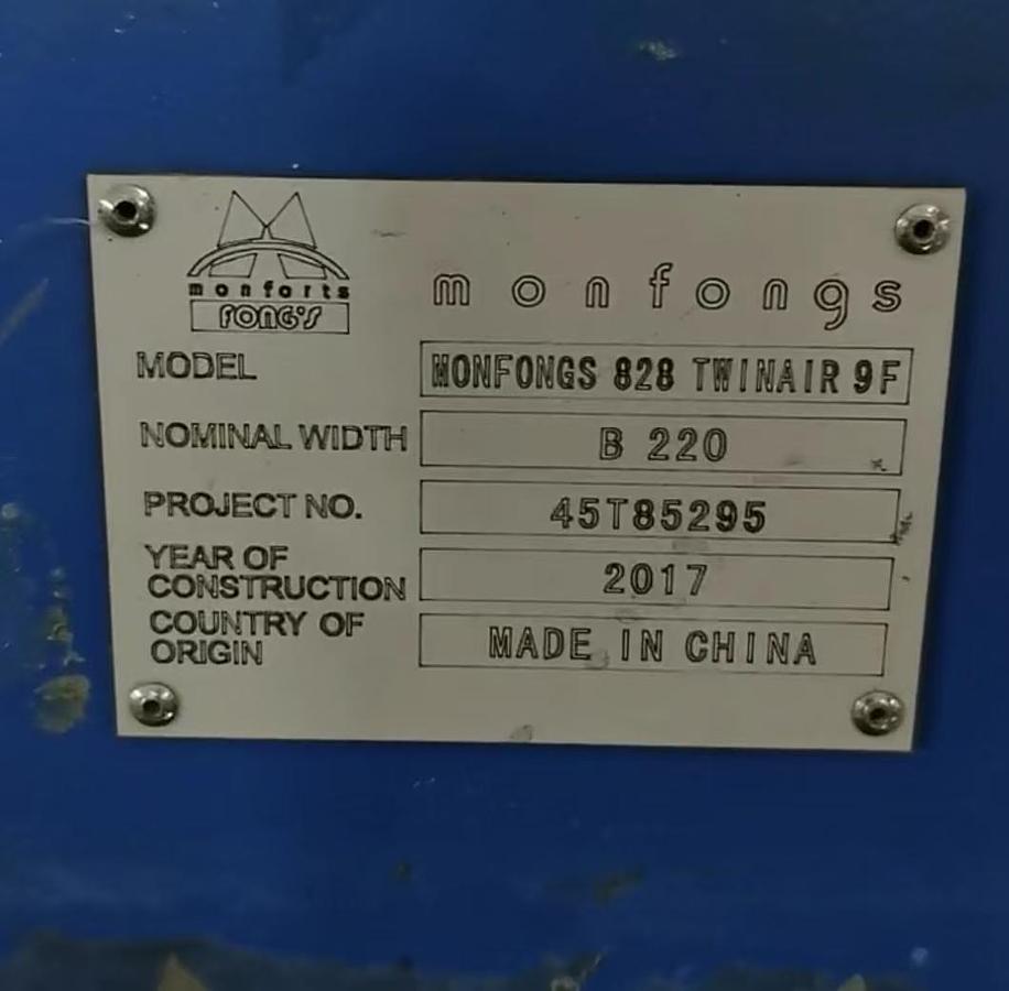 Used Monfongs stenter for fabric