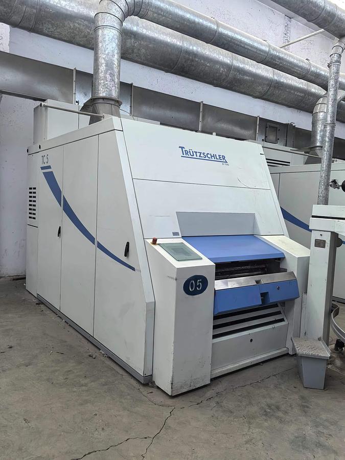 Used Trutzschler blow room with TC5 carding machine for yarn