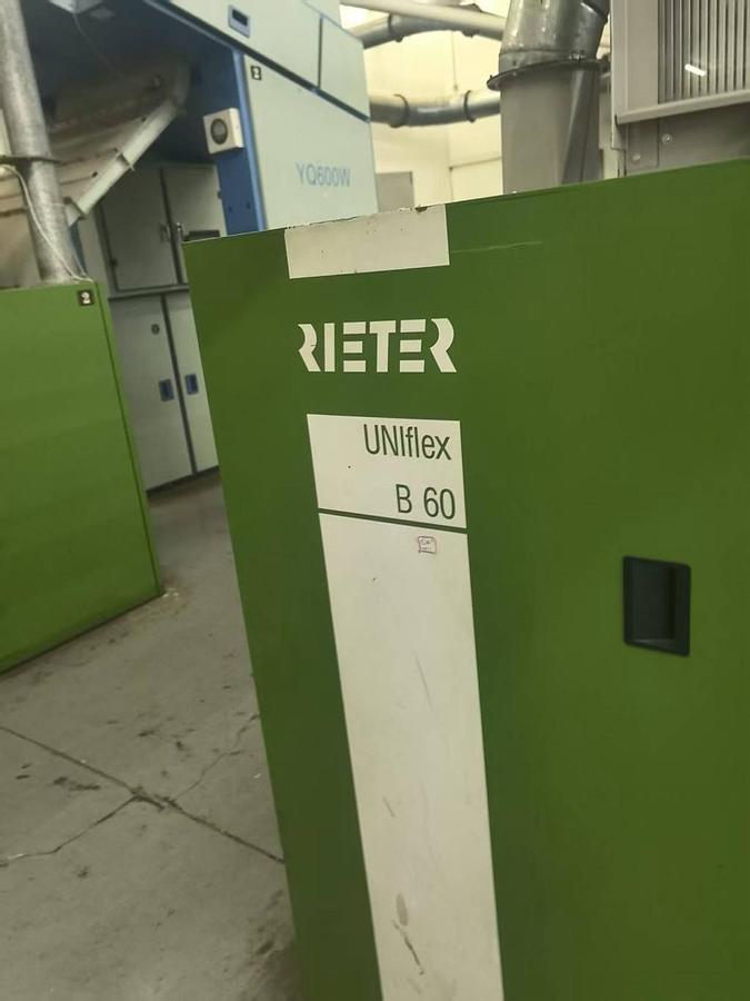 Used Rieter blow room with C51 carding machine 1:18 for yarn