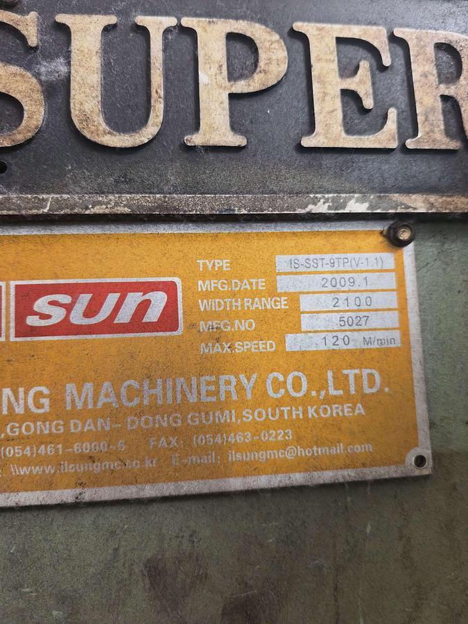 Used 2009 IL SUNG stenter for fabric