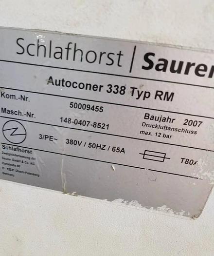 Used 2007 3 sets Schlafhorst Autoconer 338