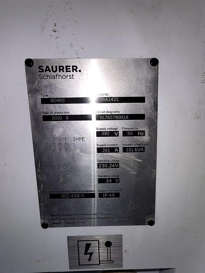 Used 2020 2 sets Saurer BD 480 open end spinning for yarn