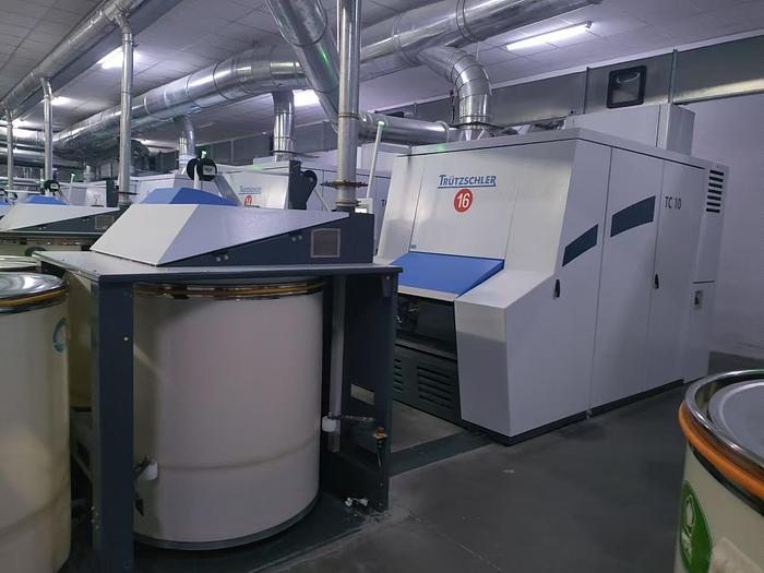Used Trutzschler TC10 carding machine for yarn