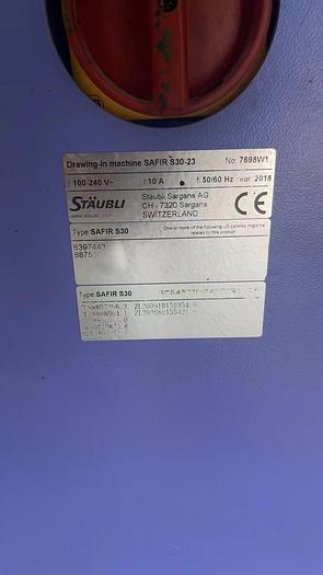 Used Staubli drawing machine Safir S30-23 for fabric