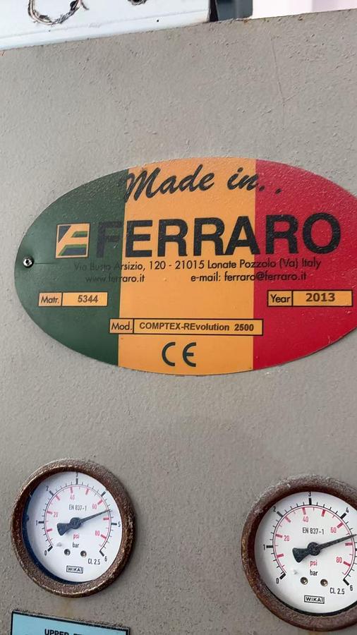 Used Ferraro compactor machine for fabric