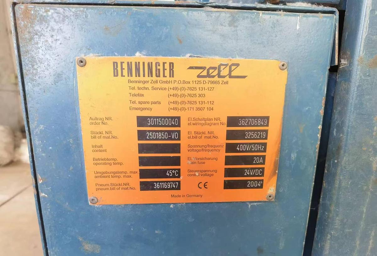Used Benninger Sizing Machine for fabric