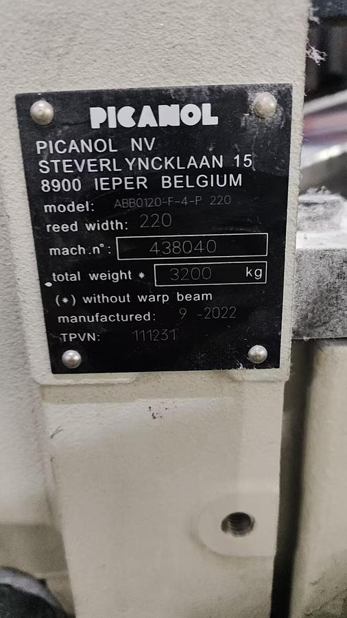 Used 2022 12 sets Picanol Omni plus-i air jet loom for fabric