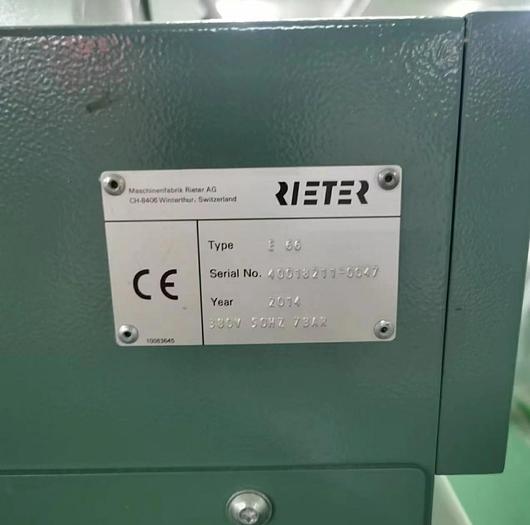 Used 2014 Rieter E66 comber 1:6 for industrial spinning