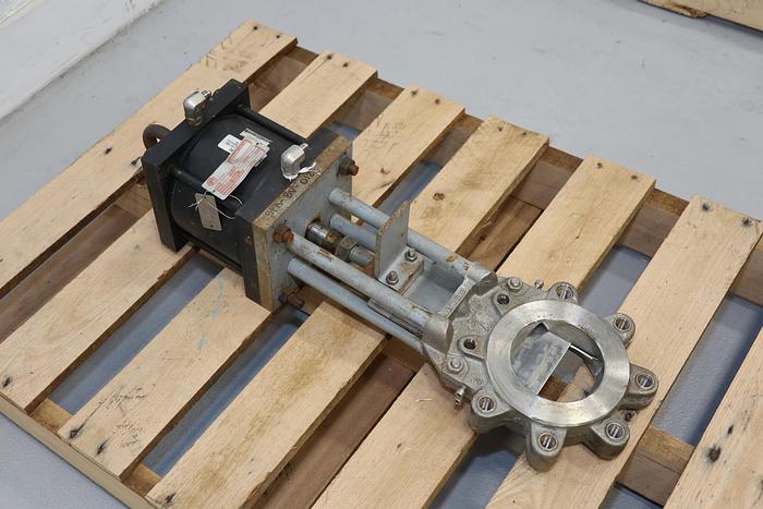 Used Wey 4" Air Operated Knife Gate Valve #44245
