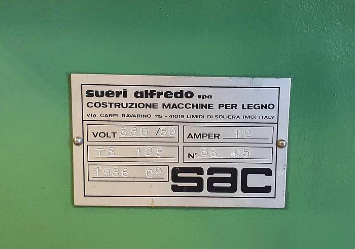 Used SAC TS 125 swivel spindle moulder, year 1986