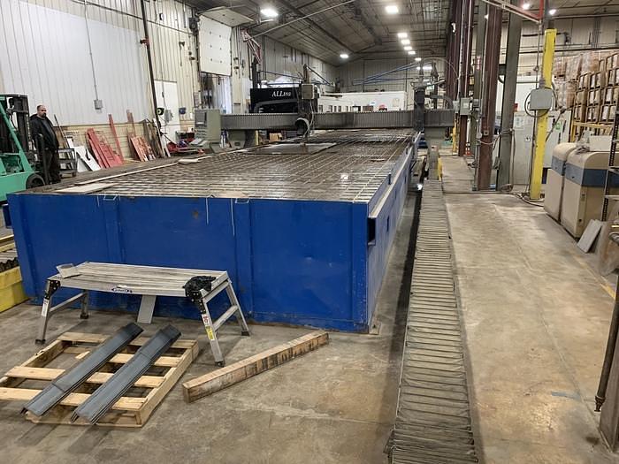 Used 2008 ALLTRA CORP. MODEL PG14-12 WJ, 120" X APPROX. 468" 2 HEAD GANTRY STYLE CNC WATER JET