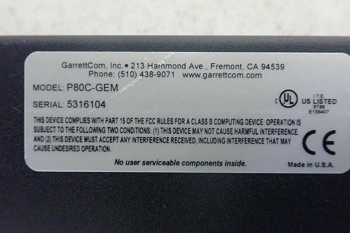 Used GarrettCom Model P80C-GEM Magnum P80 Dual-Speed Personal Switch w/ Power Supply