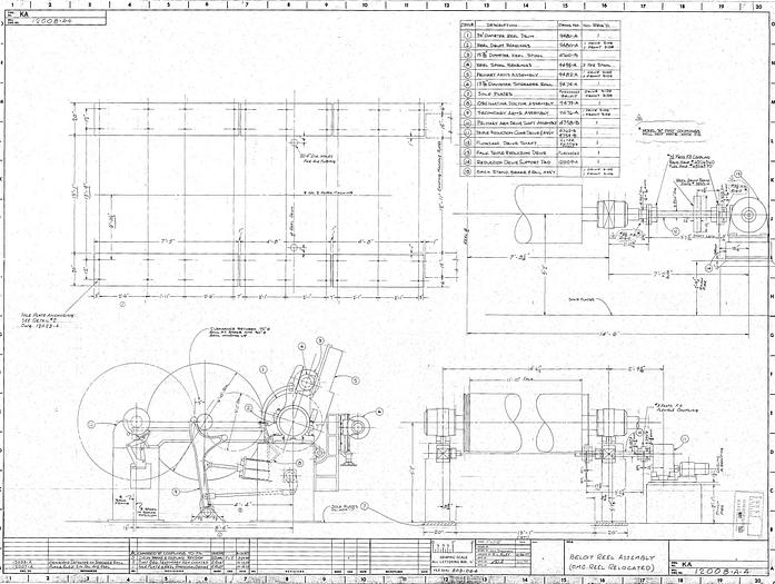 Used Beloit  Horizontal Track Reel, 142" Face, 36" Diameter Reel Drum With Oscillating Doctor #26607