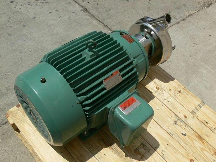 Used Tri-Clover Industrial Size Sanitary Centrifugal Pump w/ a 40HP Reliance Motor