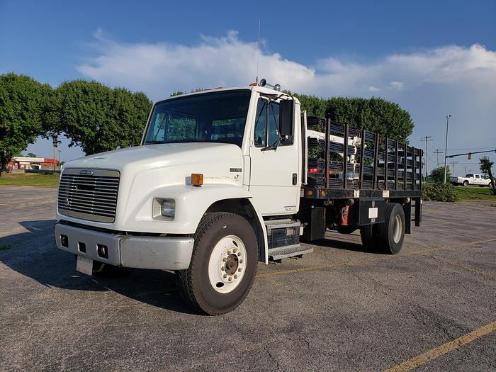 Used 1998 Freightliner FL70 Flatbed Stake Crane Truck for Sale in U...