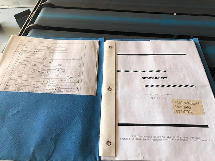 Used 30" ROSENTHAL SHEETMASTER W/ CONVEYOR MODEL SM-30-ZC MFG. 2012