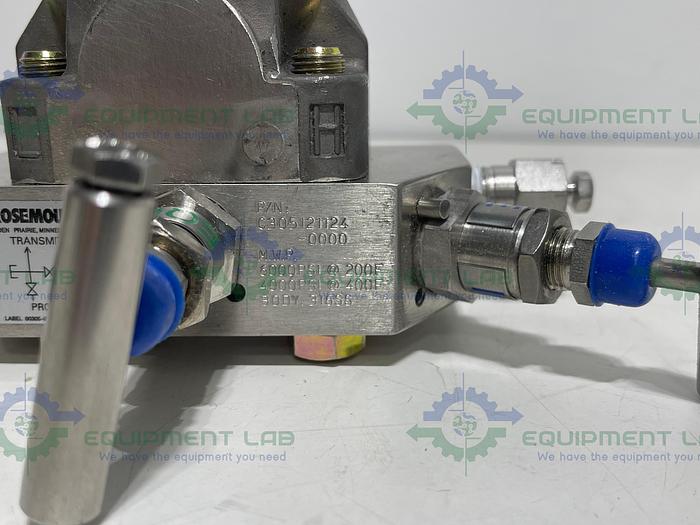 Rosemount 3051 Smart Pressure Transmitter 3051CD1A02A1JS5 w/ C305121124 Manifold