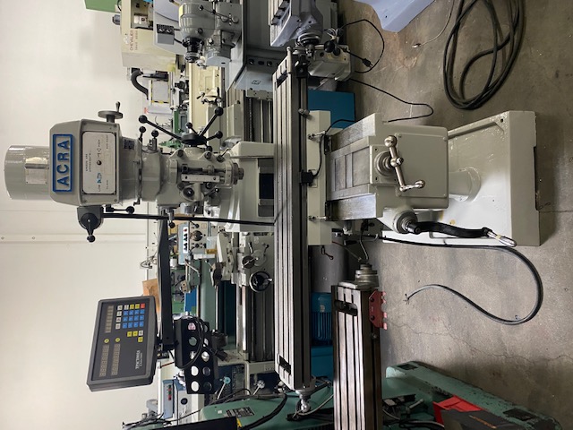 Used Acra Milling Machine 10" x 50" Table Variable Speed Head
