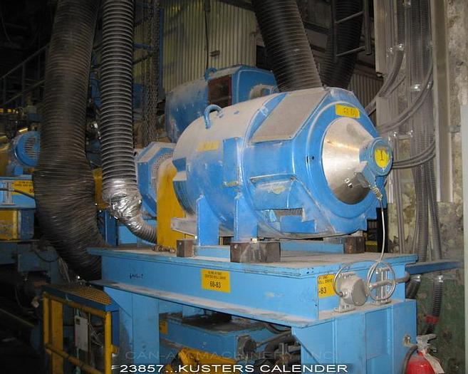Used Kusters  Calender Two 3-Roll Soft Units, 150" Wide Rolls, Max Linear Pressure, 350 N/Mm, 2000Fpm Speed, Temperature 200 Degrees C 1 Ron Rolls, Temperature 110 Degrees C Covered Roll With Drive 3, Spare Rolls, Complete System #23857