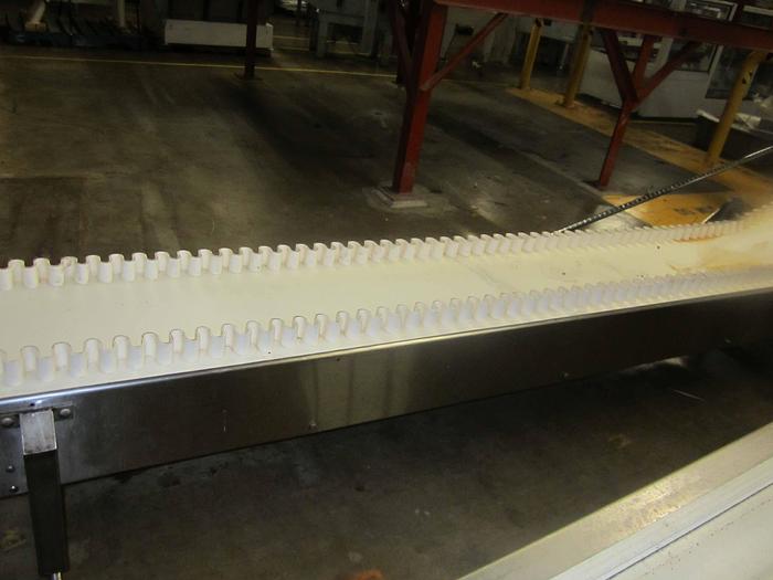Used 25' STAINLESS STEEL INCLINE CONVEYOR