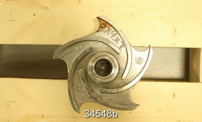 Used Goulds 3196 Impeller, 3x4x7, 5-Vane, 6.5" Diameter, Pattern 57725 #34548