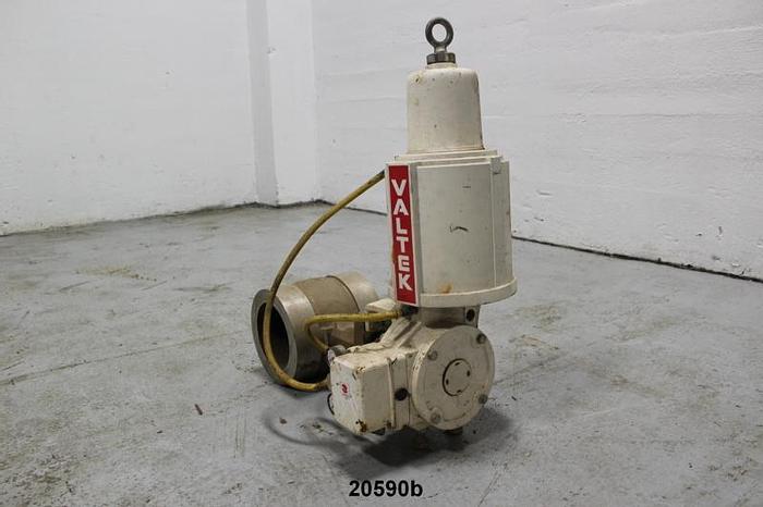 Used Valtek 123649.1 Air Open V-Ball Valve, 6"/C.U.844, 9" Wide Flange #20590