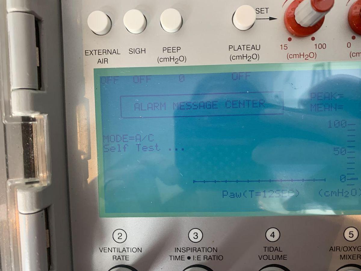 Used IMPACT INSTRUMENTATION Impact Calibrated Uni-Vent 754 754M Series Portable Ventilator & Power Supply