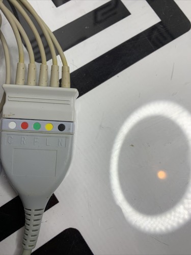 Used OEM Mindray 0012-00-1255-01 & 5 Leadwire Set Lead Snap ECG EKG Trunk 3  Cable