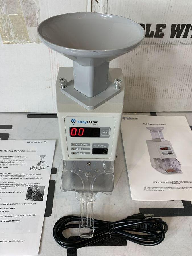 Used KIRBY LESTER CALIBRATED KL1 Pill Tablet Capsule Counter Microprocessor Capsule KL 1 W/ WARRANTY Pill Dispensers