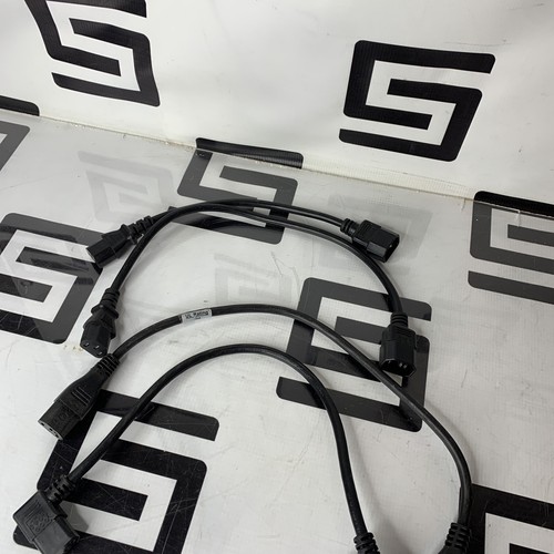 Used Lot of 4 Pack C20 to C13 Extension Power Cord 10A/250V 18 AWG IEC 60320 1 FT 1'