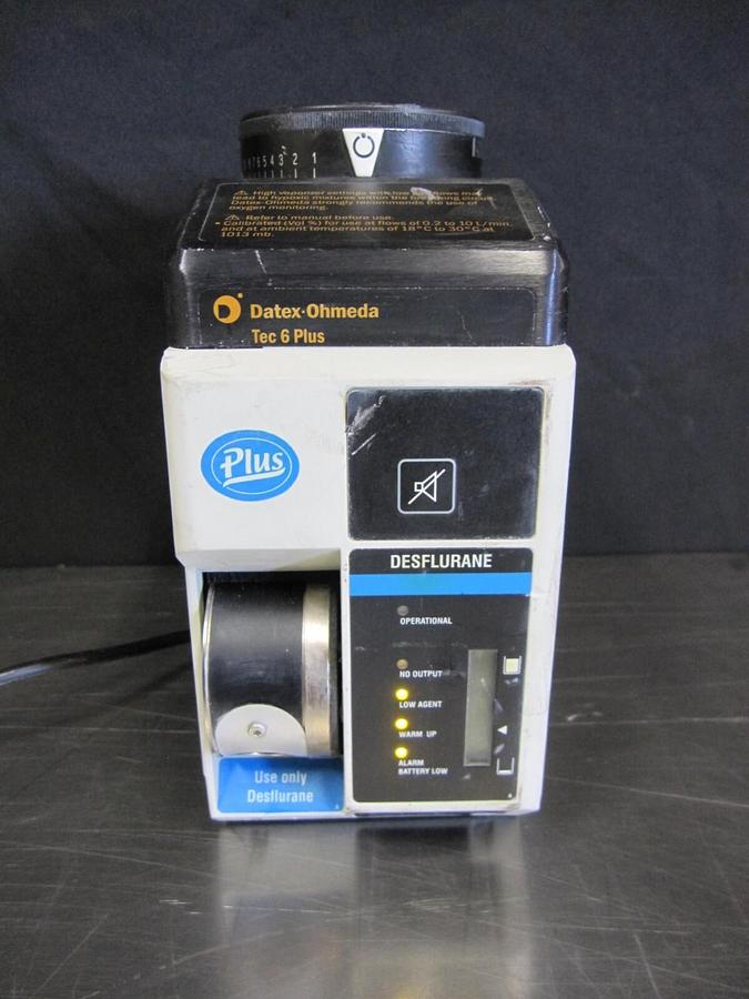 Used Datex-Ohmeda Tec 6 Plus Desflurane Vaporizer 30 Day Warranty!