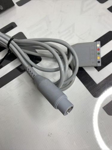 Used OEM Datascope 0012-00-1255-01 REV C ECG EKG Trunk 5 Lead Cable