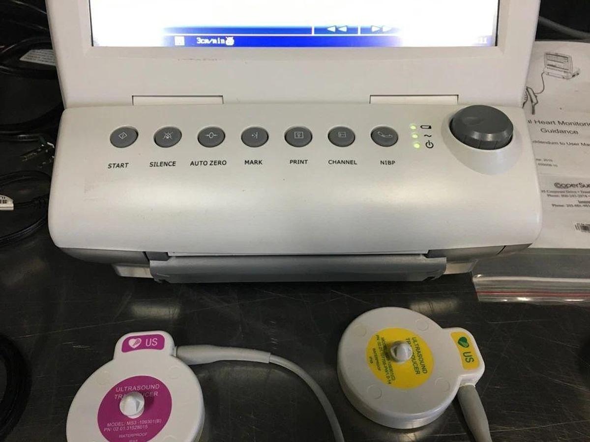 Used Cooper Surgical F9 Fetal & Maternal Heart Rate Monitor MS9-108022 W/ Transducers