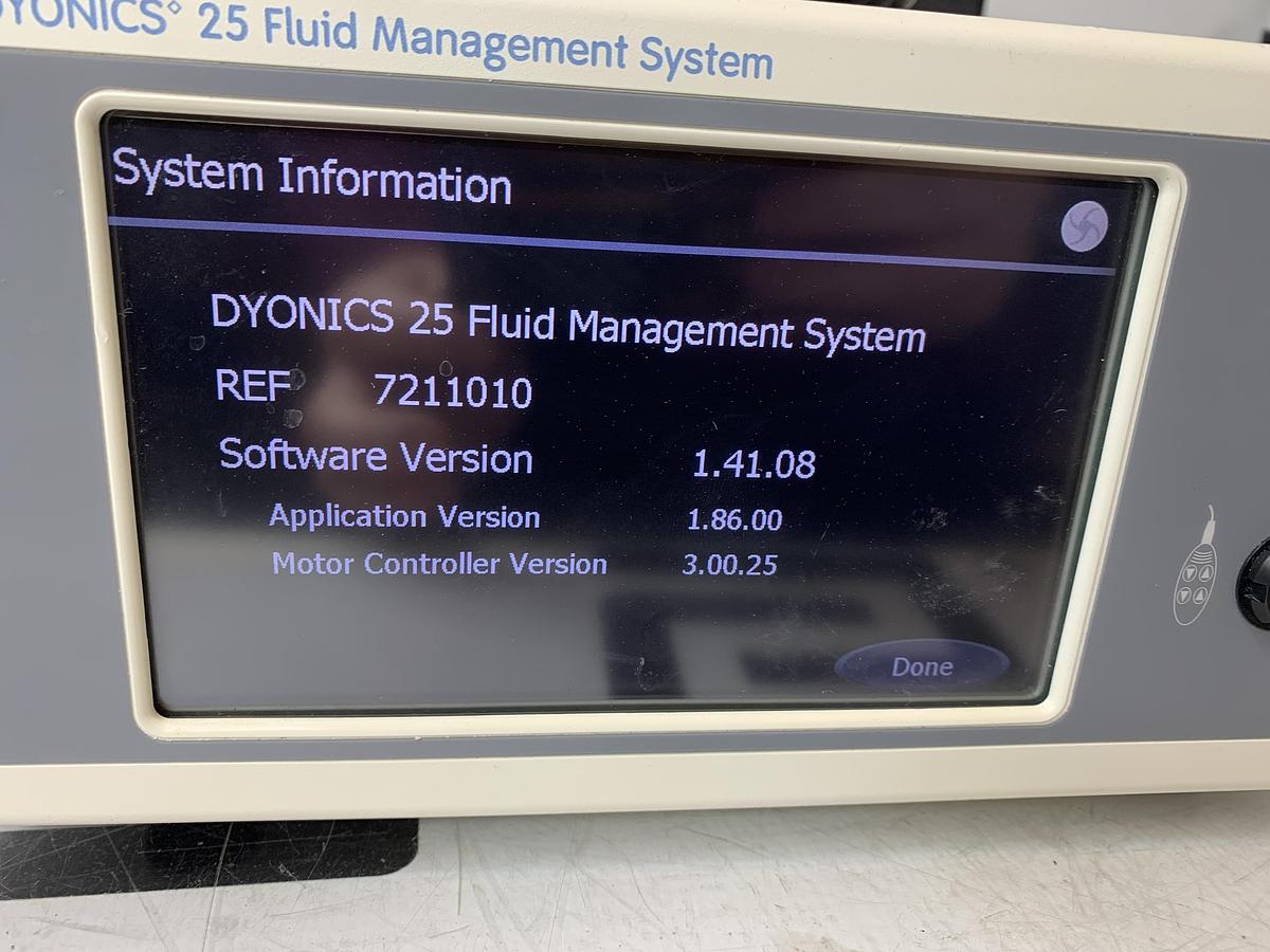 Used Smith & Nephew Dyonics 25 Fluid Management System Control Unit 7211010