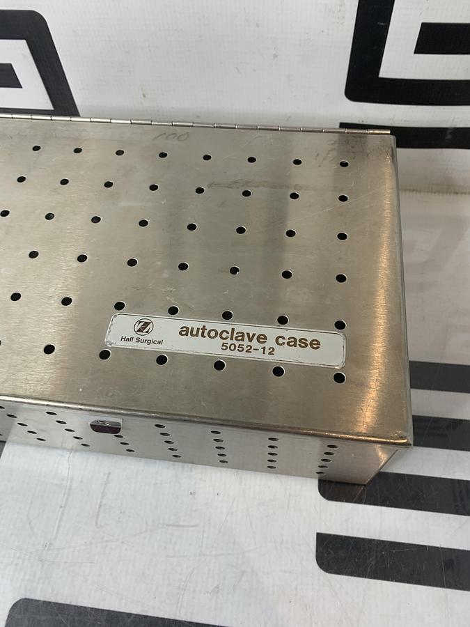 Used Zimmer 5052-12 Autoclave Sterilization Case 10-1/4 x 7-1/8 x 3-1/2 Hall Amsco