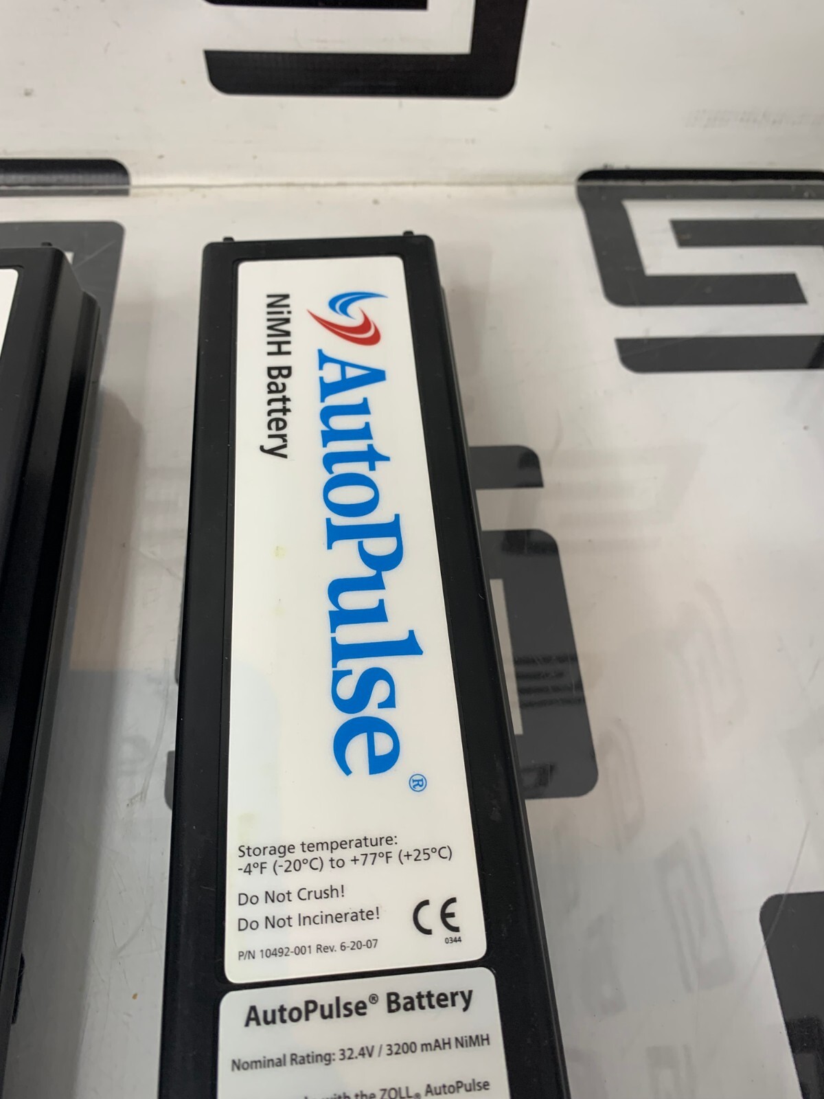 Used Zoll 10492-001 REV-6-20-07 NiMH Battery Lot of 2 (Charger and Tester Not Incl.)