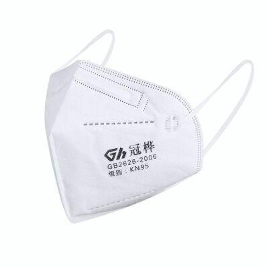 Used GUANHUA PRODUCTS Box of 1000 GuanHua 5 Layer KN95 Folding Particulate Protective Mask 9801 GB2-2006 N95 Respirator Earloop
