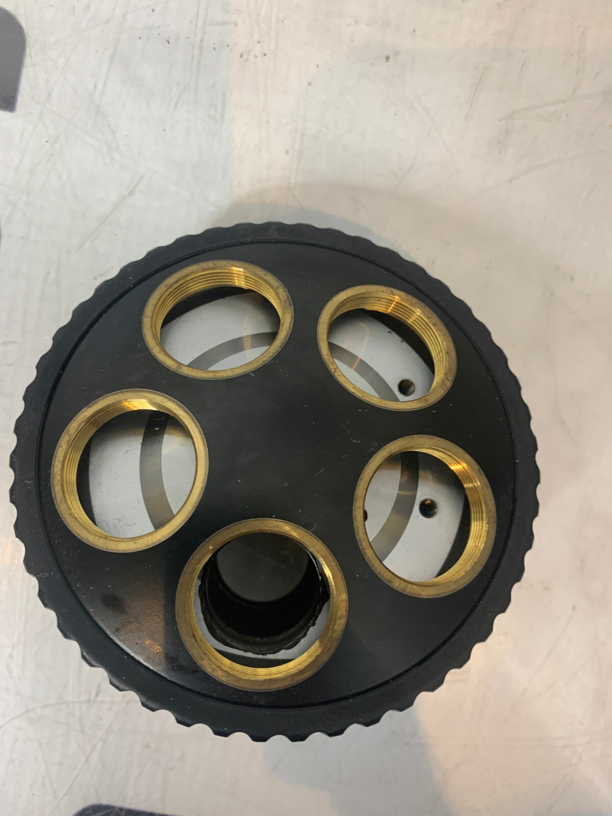 Used Olympus U-5RE-2 Microscope 5-Objective Turret Nosepiece BX SERIES BX41 BX51 BX53