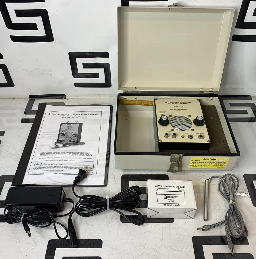 Used PARKS 811-B Doppler Flow Detector Model 9.2MHz Probe Ultrasonic 811B NEW BATTERY