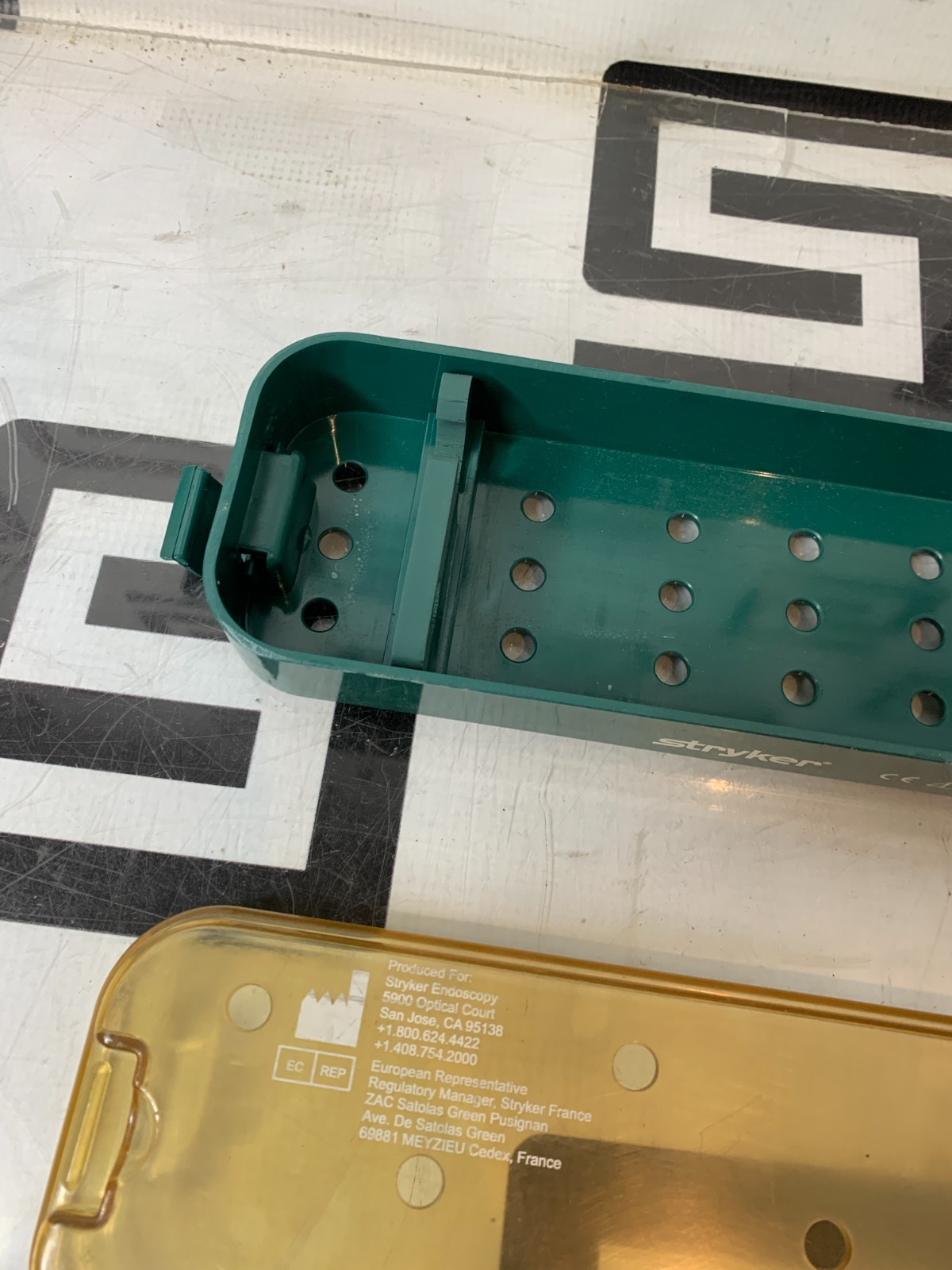 Used Stryker 233-032-108 Laparoscope Sterilization Tray 0233032108 17.5 X 3.25 X 2" B