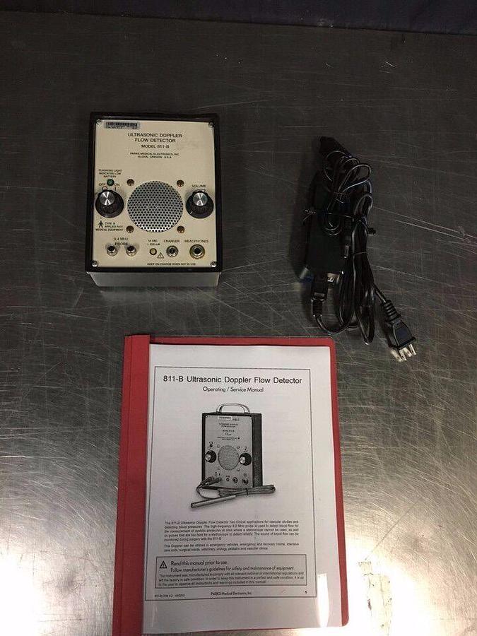 Used PARKS Medical Model 811-B Doppler Flow Detector 9.4 MHz New Battery