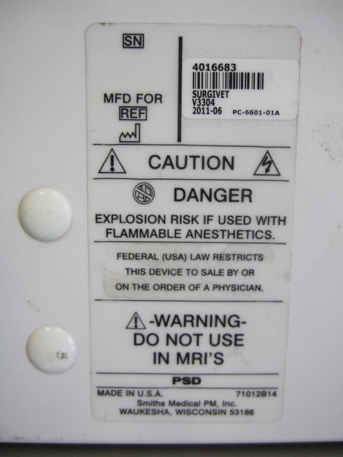 Used SurgiVet V3304 Veterinary Monitor (Untested)