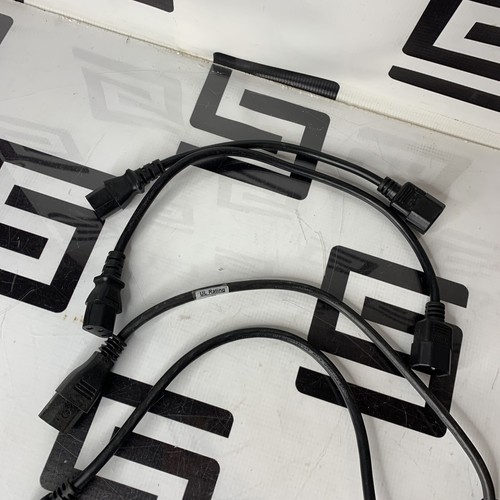 Used Lot of 4 Pack C20 to C13 Extension Power Cord 10A/250V 18 AWG IEC 60320 1 FT 1'