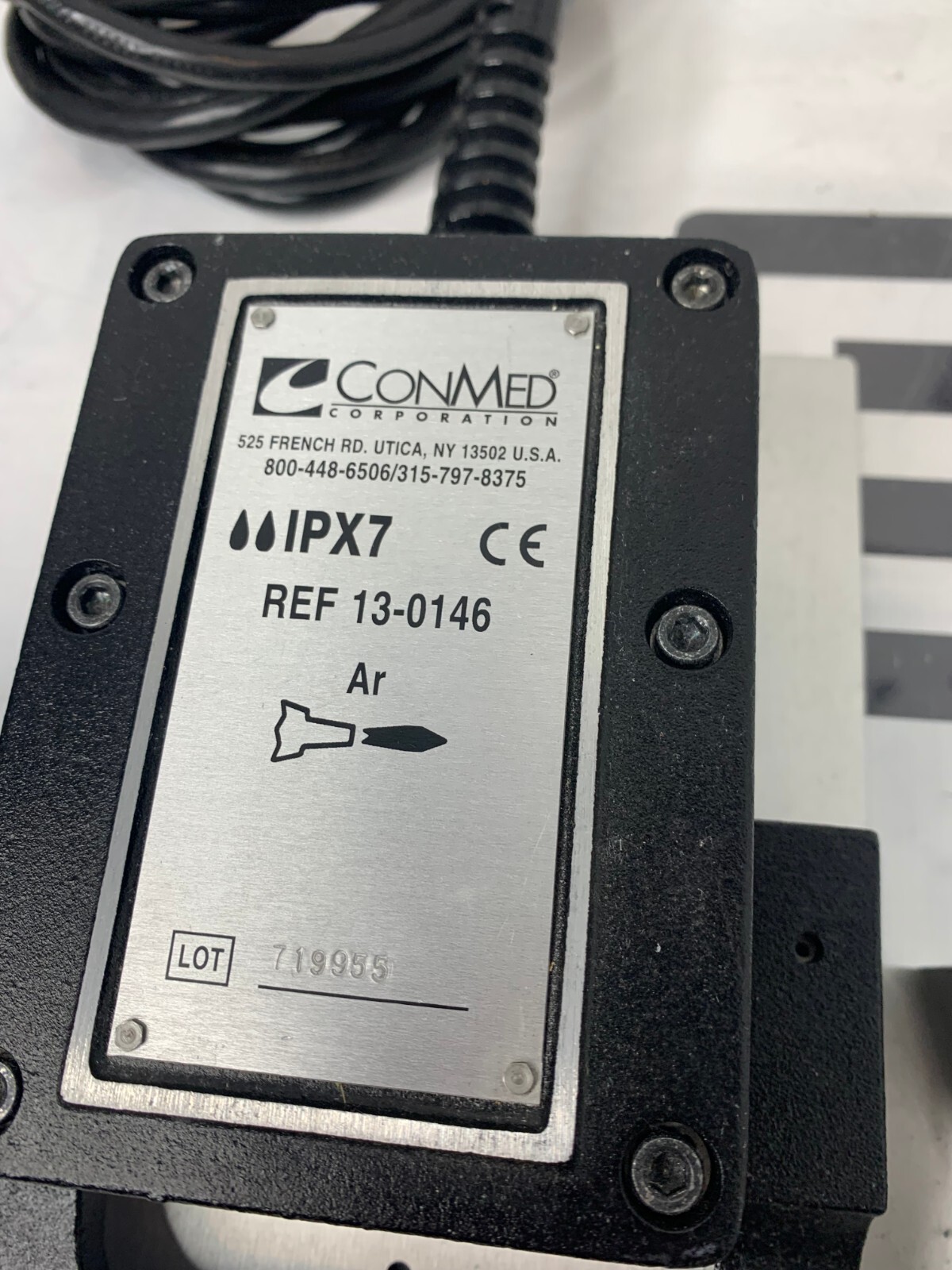 Used ConMed Footswitch REF 13-0146 FOOT SWITCH WARRANTY