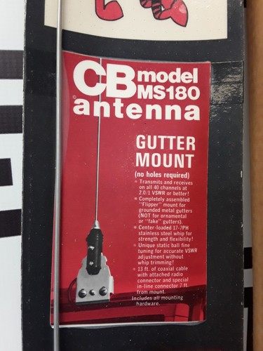 NOS Vtg Antenna Specialists MS180 CB Gutter Mount Kit 40-Channel Ham Radio VSWR