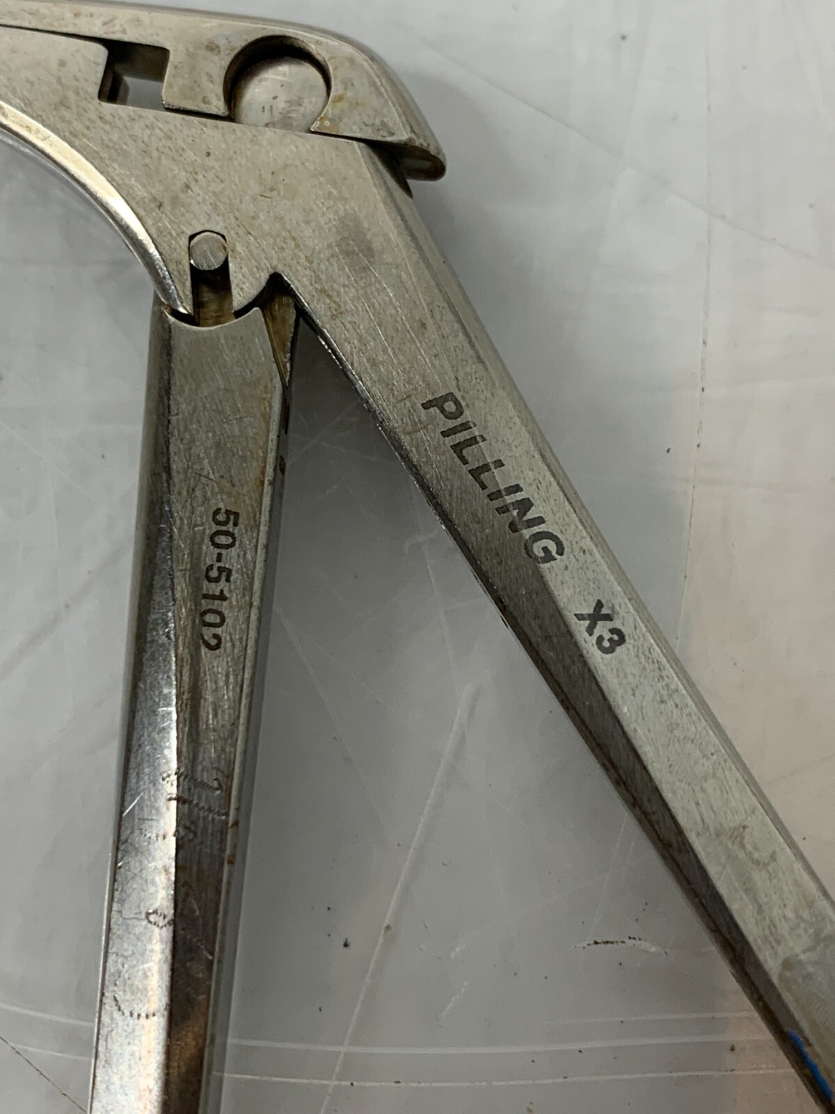 Used Pilling 50-5102 Jackson Laryngeal 6mm Cup Forceps Straight